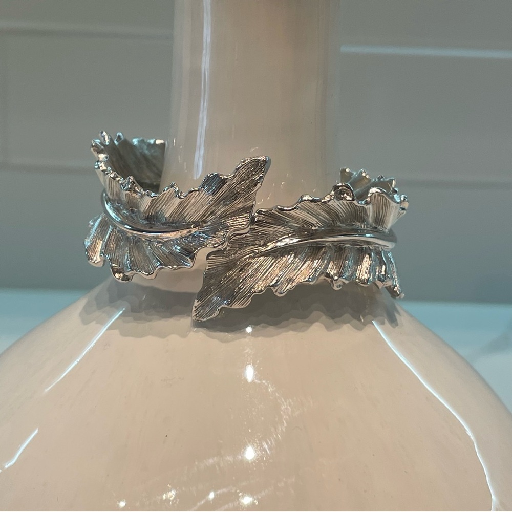 Vintage Monet Leaf Design Clamper Bangle Bracelet